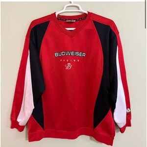 Dale Earnhardt Jr. Budweiser racing NASCAR sweatshirt.